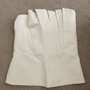 Super cute ivory strapless top